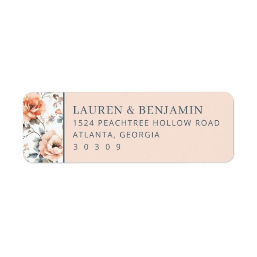 Elegant Peach Floral Border (Vorne)