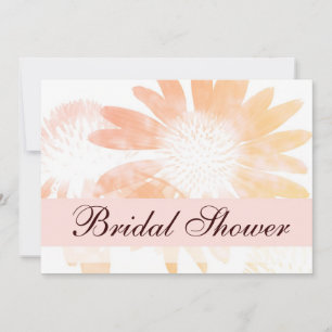 Elegant Peach Flower Bridal Einladung