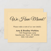 Elegant, Peach haben wir Änderung der Adresse Begleitkarte (Vorne/Hinten)