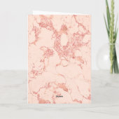 Elegant Peach Marble Hochzeit seiner Vows Card Dankeskarte (Rückseite)