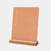 Elegant Peach Minimalist Beverage Acrylschild (Winkel)