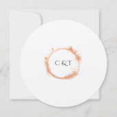 Elegant Peach Sparkle Wedding Script Calligraphy Einladung (Rückseite)