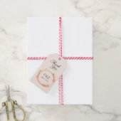 Elegant Peach Sparkle Wedding Script Calligraphy Geschenkanhänger (Mit Garn)