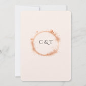 Elegant Peach Sparkle Wedding Script Calligraphy Save The Date (Rückseite)