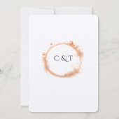 Elegant Peach Sparkle Wedding Script Calligraphy Save The Date (Rückseite)