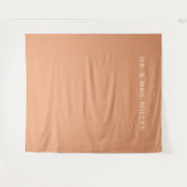 Elegant Peach Typographic Wandteppich (Vorderseite (Horizontal))