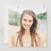 Elegant Peach Watercolor 2024 Grad Party | FOTO Einladung (Rückseite)