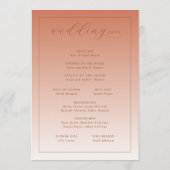 Elegant Peach Wedding Ceremony Program Programm (Rückseite)