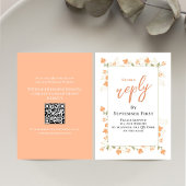 Elegant Peach Wedding RSVP Custom