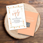 Elegant Peach Wedding RSVP Custom