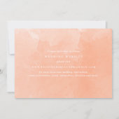 Elegant PeachMonogram Wedding Calligraphy Save The Date (Rückseite)