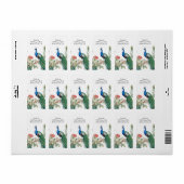 Elegant Peacock Adressaufkleber (Vorne)