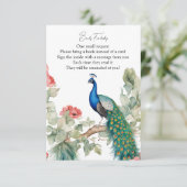 Elegant Peacock Begleitkarte (Stehend Vorderseite)