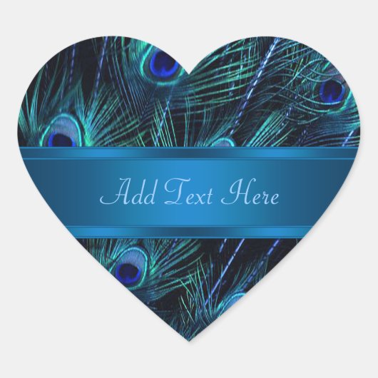 Elegant Peacock Blue Peacock Stickers (Vorderseite)