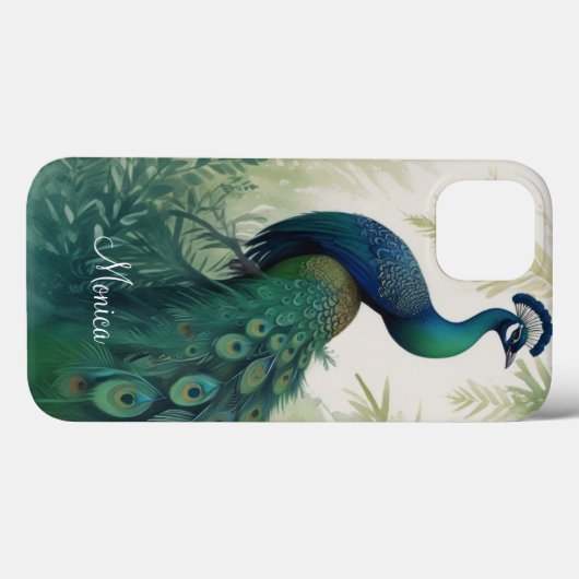 Elegant Peacock Case-Mate iPhone Hülle (Rückseite (Horizontal))