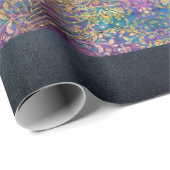 Elegant Peacock Feather Glitzer Moody Decoupage Wr Geschenkpapier (Rolleneckpunkt)