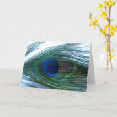 Elegant Peacock Feather Karte (Gelbe Blume)