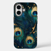 Elegant Peacock Feather Luxe Phone Case (Rückseite)