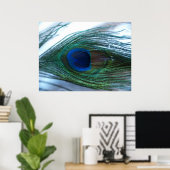 Elegant Peacock Feather Poster (Heimbüro)