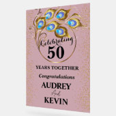 Elegant Peacock Feathers 50 Jahre alt Acrylschild (Winkel)