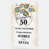 Elegant Peacock Feathers 50 Jahre alt Acrylschild (Winkel)