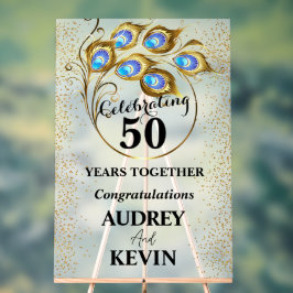 Elegant Peacock Feathers 50 Jahre alt Acrylschild