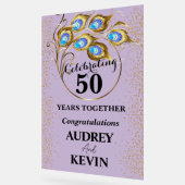 Elegant Peacock Feathers 50 Jahre alt Acrylschild (Winkel)