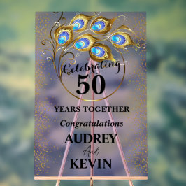 Elegant Peacock Feathers 50 Jahre alt Acrylschild