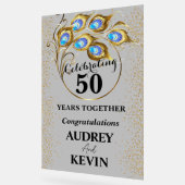 Elegant Peacock Feathers 50 Jahre alt Acrylschild (Winkel)