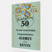 Elegant Peacock Feathers 50 Jahre alt Acrylschild (Winkel)