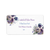Elegant Peacock Floral Matching Address Labels Adressaufkleber (Vorne)