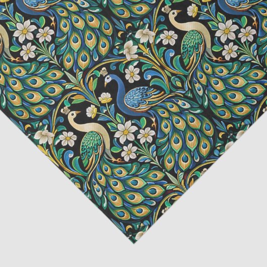 Elegant Peacock Garden Seidenpapier (Ausschnitt)