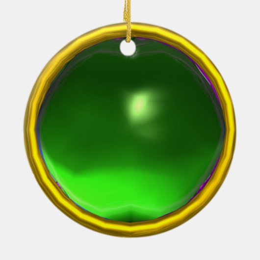 ELEGANT PEACOCK IN GREEN EMERALD KERAMIKORNAMENT (Hinten)