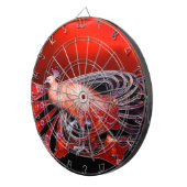 ELEGANT PEACOCK IN RED DARTSCHEIBE (Vorderseite rechts)