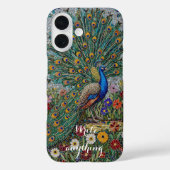 Elegant Peacock Mosaic Phone Case (Rückseite)