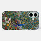 Elegant Peacock Mosaic Phone Case (Rückseite (Horizontal))
