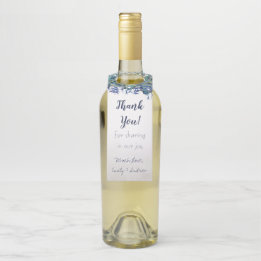 Elegant Peacock Navy Rustic Luxe Gift Tags Flaschenanhänger