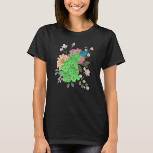 Elegant Peacock Niedliche Vogelarten Grafik T-Shirt
