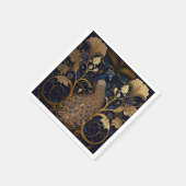 Elegant Peacock Paper Napkins Serviette (Ecke)