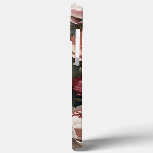 Elegant Peacock Pink Peonies Case-Mate iPhone Hülle (Rückseite / Links)