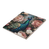 Elegant Peacock Pink Peonies Fliese (Seite)