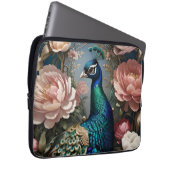 Elegant Peacock Pink Peonies Laptopschutzhülle (Vorne Rechts)