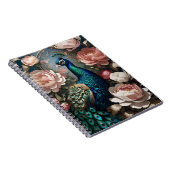 Elegant Peacock Pink Peonies Notizblock (Rechte Seite)
