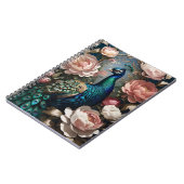 Elegant Peacock Pink Peonies Notizblock (Linke Seite)
