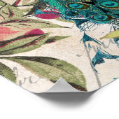 Elegant Peacock Poster (Ecke)