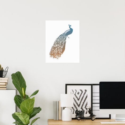 Elegant Peacock Poster (Heimbüro)