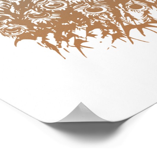 Elegant Peacock Poster (Ecke)