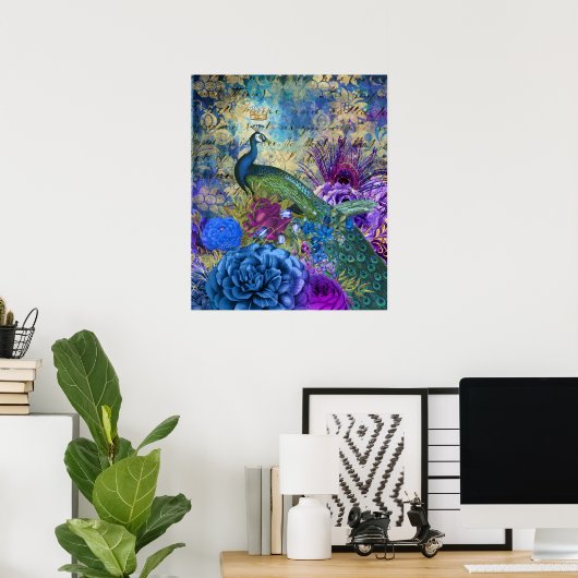 Elegant Peacock Poster (Heimbüro)