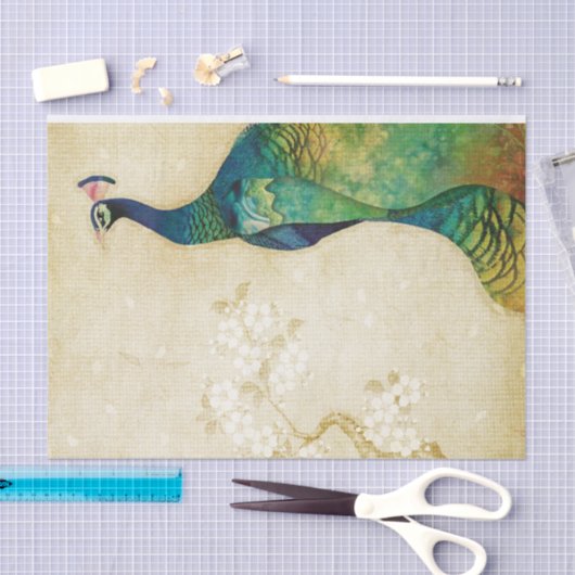 Elegant Peacock Seidenpapier (Handwerk)