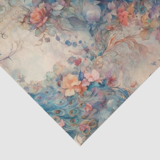 Elegant Peacock Seidenpapier (Ausschnitt)